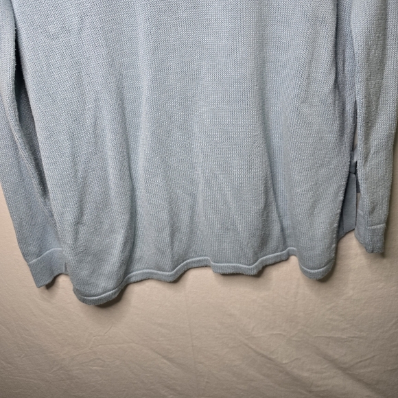 J. Jill Women’s Pullover Sweater Size Small Light Blue Side Tie Cozy Knit - Picture 8 of 8